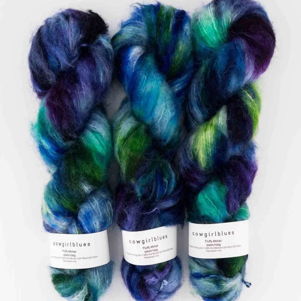 Cowgirl Blues Fluffy Mohair