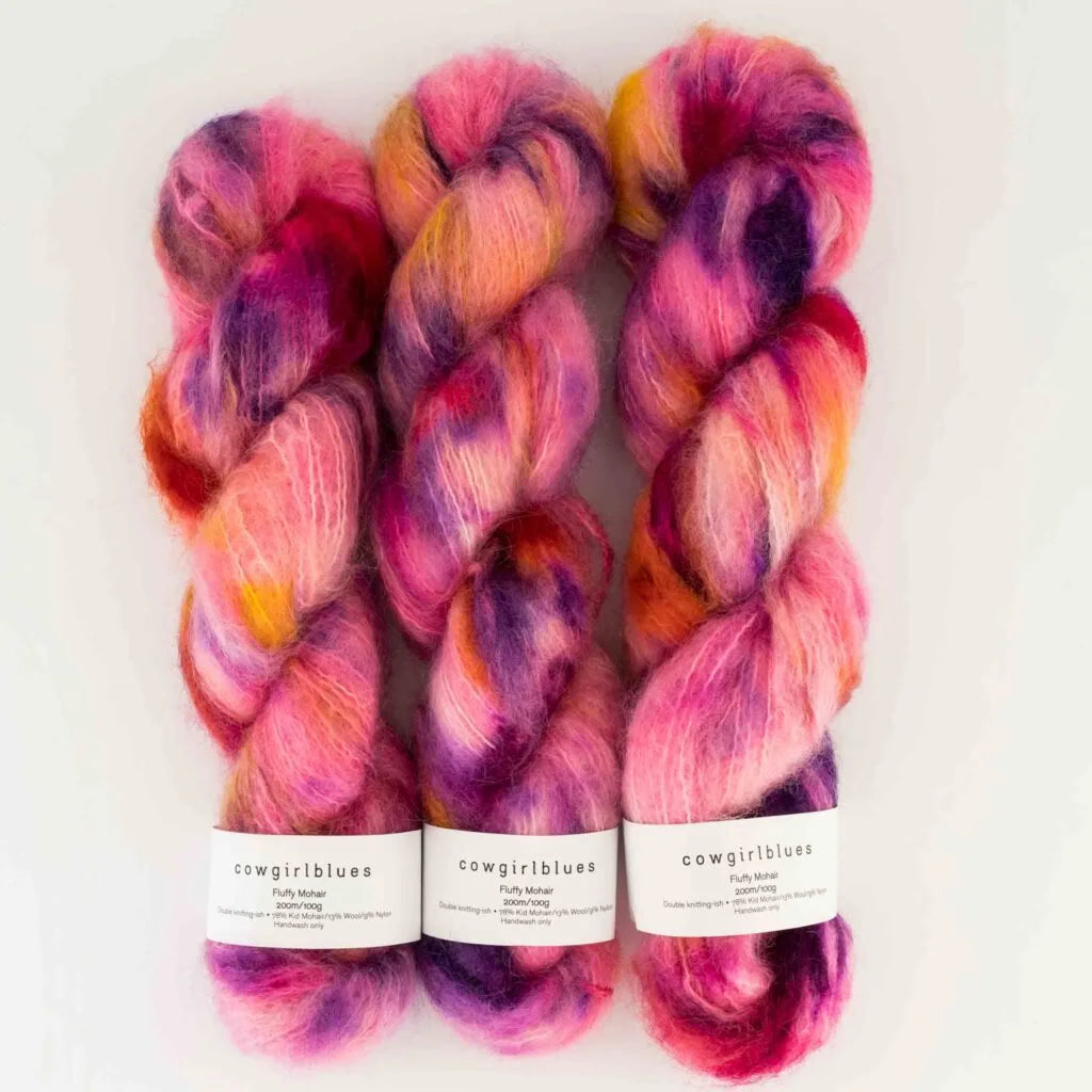 Cowgirl Blues Fluffy Mohair